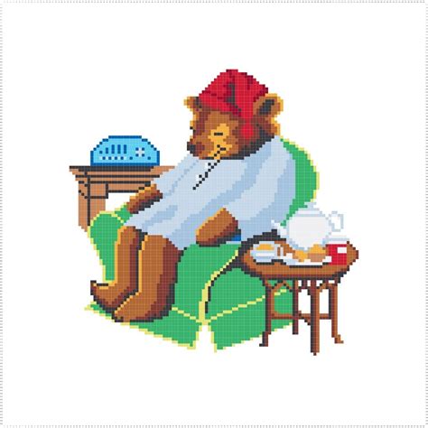 Celestial Seasonings Tea Sleepy Time Bear Cross Stitch Pattern ...