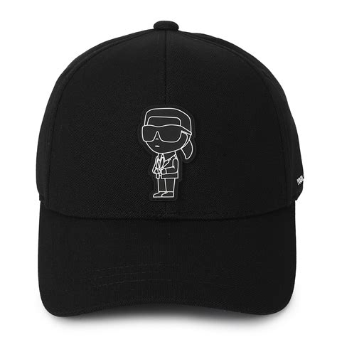 Buy Karl Lagerfeld Men Black Front Frame Doll Baseball Cap for Men ...