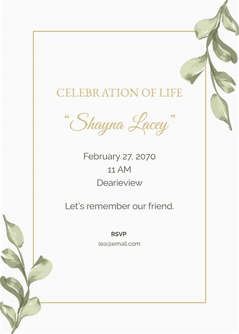 Celebration Of Life Announcement Examples at Ben Waterbury blog