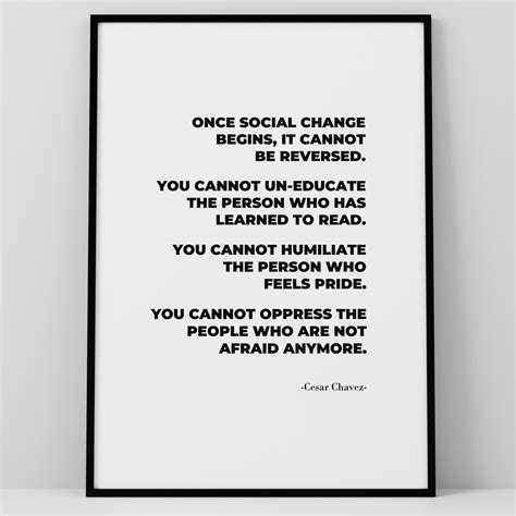 Cesar Chavez Quote Poster, Motivational Saying Poster, Digital Wall Art ...