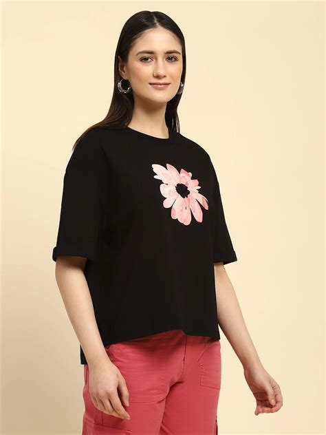 Black UV Protective Cotton Boxy Top – Global Republic