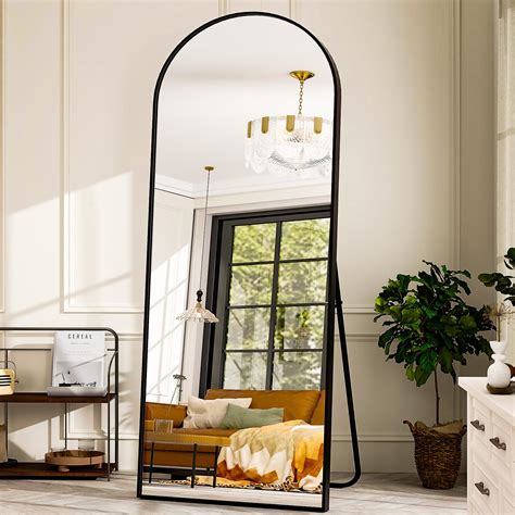 Snapklik.com : GLSLAND 26" X 71" Arched Full Length Mirror - Black Full ...