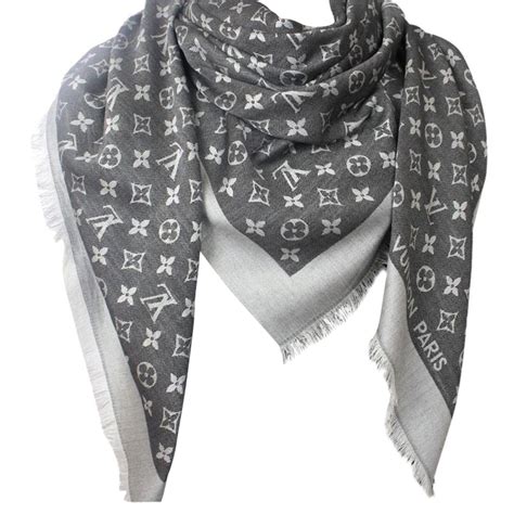 Louis Vuitton Classical Monogram Scarf Black Silk ref.49033 - Joli Closet