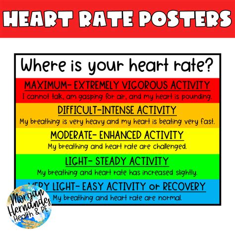 PE Heart Rate Posters | Made By Teachers
