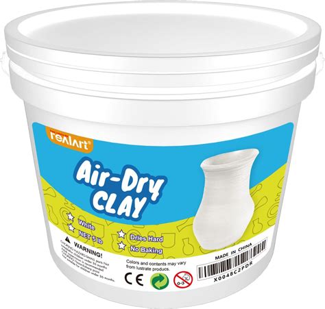 Amazon.com: REALART Air Dry Clay Modeling Clay for Kids (2.2lb Block ...