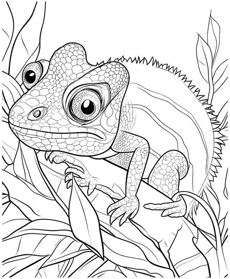 Chameleon Coloring Page