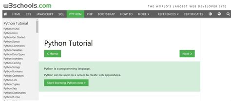 Python Tutorial W3Schools 的图像结果