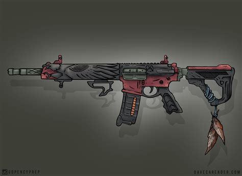 I drew Eagle Bearer from The Division 2 : ImaginaryWeaponry