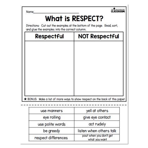 Image result for Respect Activity