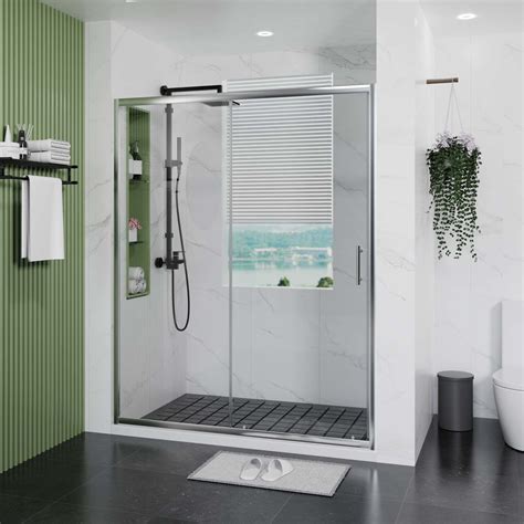 Farm on table Durable Glass Shower Door with Stainless Steel Handle and ...