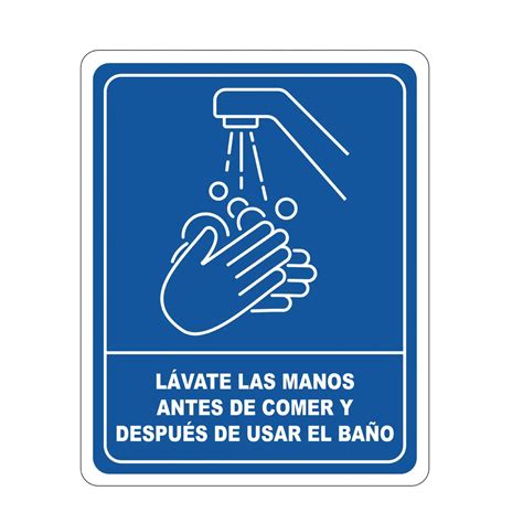 Lavate las Manos, Señalamiento Letrero | GOPRINT - Soluciones en impresión