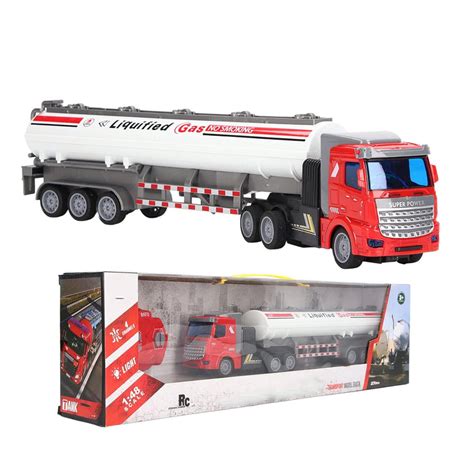 RC Semi Oil Tank, 1:48 Scale Remote Control Trailer All Round Movement ...