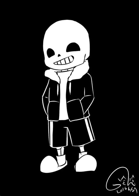 【undertale】電繪-黑白sans - crazy0730的創作 - 巴哈姆特