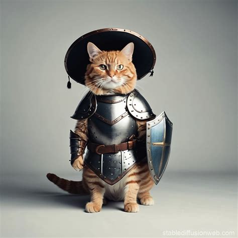 Cat in Armor | Stable Diffusion Online