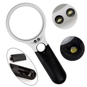 ADTALA 3 LED Light 45x Handheld Magnifier Illuminated Reading ...