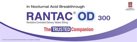 Rantac OD 300 MG Tablet (Rantidine) - Uses, Dosage, Side Effects