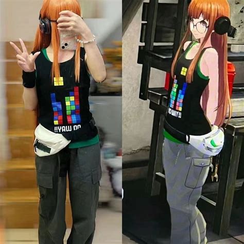 100% Cotton p5 Persona Vest Genius Hacker Girl Sakura Futaba Summer ...