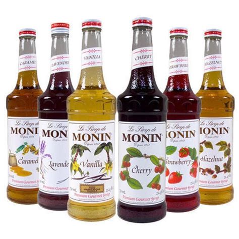 Coffee and Soda Syrups 79628: Monin Premium Flavored Syrups - 750Ml ...