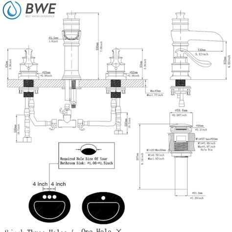 BWE Brushed Nickel Widespread 2-Handle WaterSense Waterfall Bathroom ...