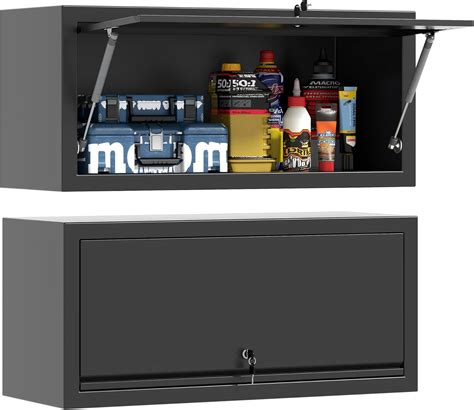 Amazon.com: DARTIIA Metal Wall Cabinet with Up-flip Door，Garage Storage ...