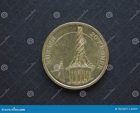 20 Danish Krone (DKK) coin stock image. Image of banking - 75212577