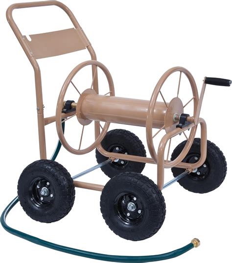 Amazon.com: Ashman Garden Hose Reel Cart - 4 Wheels Portable Garden ...