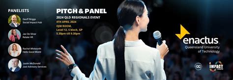 Panel & Pitch - 2024 Enactus QLD Regionals event, QUT Gardens Point ...