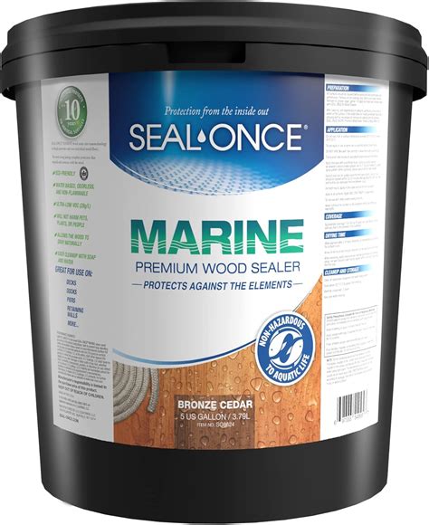 Amazon.com: Seal-Once Marine Premium Wood Sealer - Waterproof Sealant ...