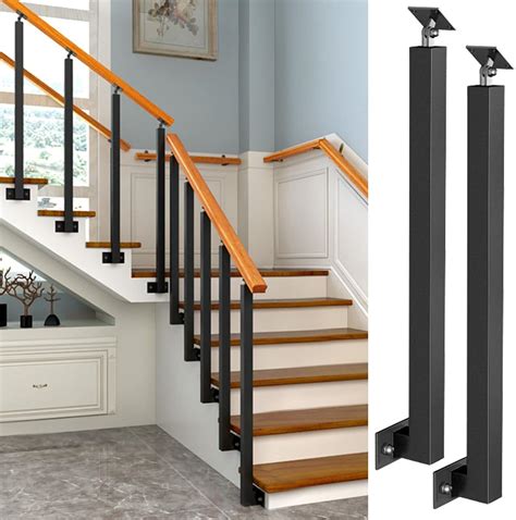 Viuseo Stair Balusters Spindles, Black Square Metal Railing India | Ubuy