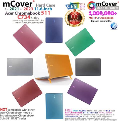 Buy mCover Hard Case Only Compatible for 2021~2023 11.6 Acer Chromebook ...
