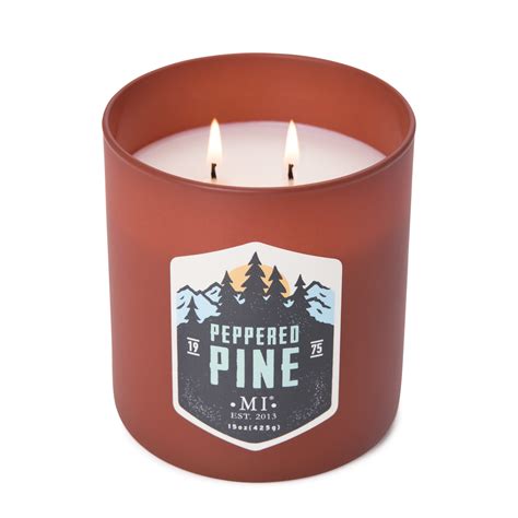 Manly Indulgence All American Peppered Pine Scented Jar Candle, 2 Wick ...