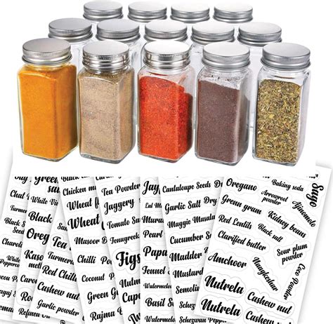 ISEE 360 Kitchen Labels Stickers for Jars Glass Bottles Containers Easy ...