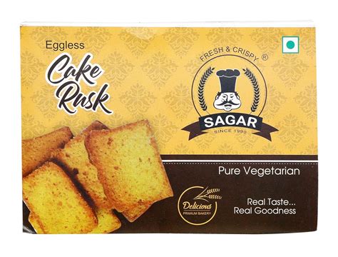 Sagar Cake Rusk Eggless Plain 300gm : Amazon.in: Grocery & Gourmet Foods