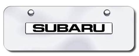 Subaru Name Halfsize License Plate - Chrome - Subaru - Suzuki