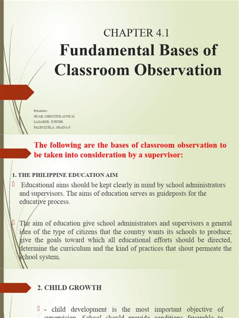 Bases of Classroom Observation | PDF | Teachers | Learning