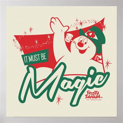 Frosty the Snowman - It Must Be Magic Poster | Vintage christmas images ...