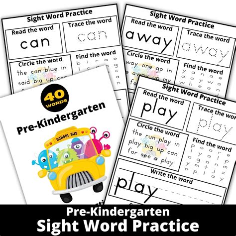 Green Sight Word Worksheet Printables, Sight Words Worksheets PDF ...