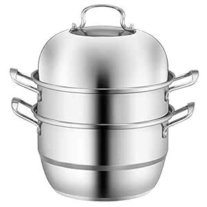 XL Stainless Steel 3-Tier/Layer Steamer Cooking Pot, Rice Cooker ...
