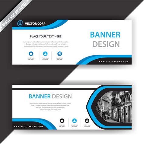 Blue and white banner design | Free Vector