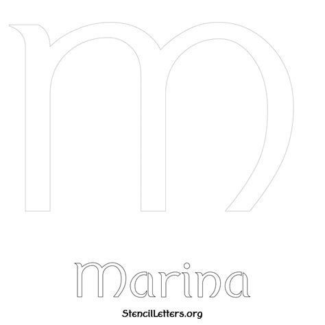 Free Printable Name Initial Stencils - Stencil Letters Org