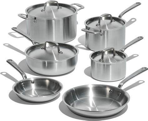 Amazon.com: Caraway Stainless Steel Cookware Set (4 Piece) - 5-Ply ...