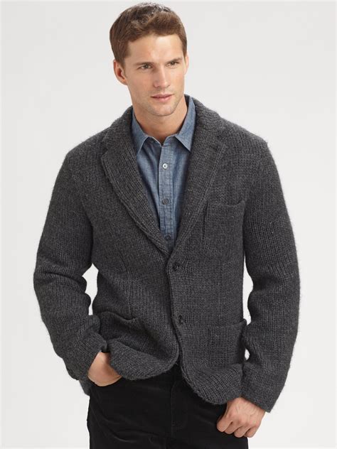 Men's Knit Blazer Gray at Christy Calvin blog