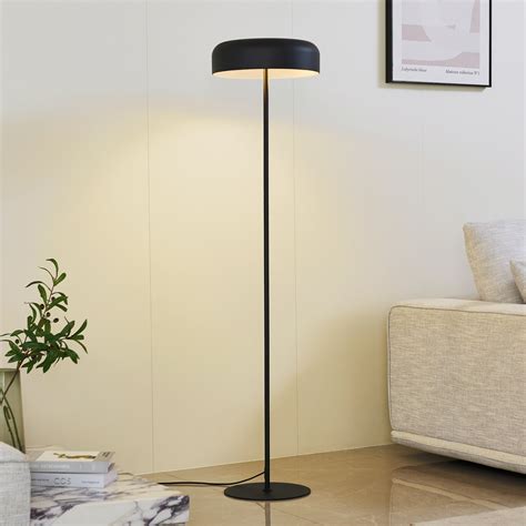 Lindby Edion floor lamp, black, metal | Lights.co.uk