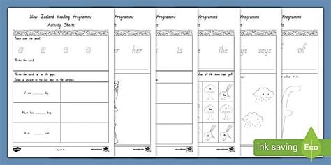 New Zealand Reading Programme Activity Sheets
