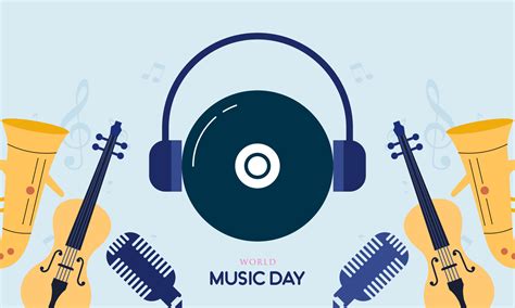 World music day with musical instruments vector 22477257 Vector Art at ...