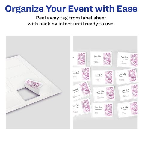 Flexible Adhesive Name Badges, White 5395 | Avery