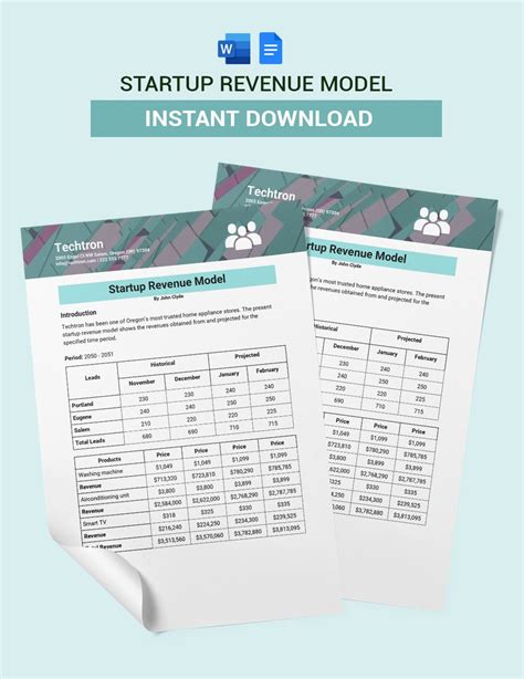 Sample Revenue Model 的图像结果