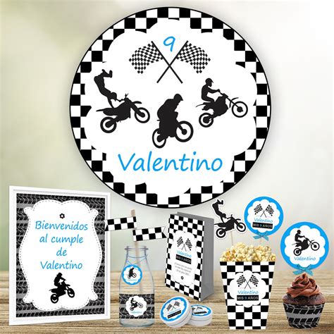 Motocross Party Decorations, Motorcycle Birthday Party Theme, Personalized Printable Party Decor ...