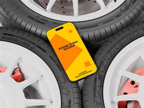 iPhone 15 Pro Mockup Car Repair Service Presentation | Free Mockup