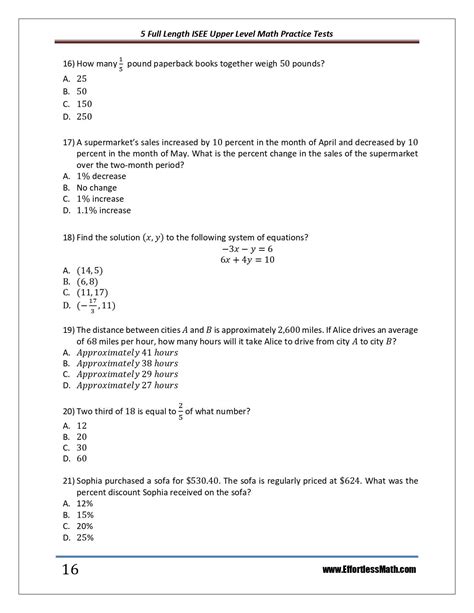 5 Full-Length ISEE Upper Level Math Practice Tests: The Practice You ...